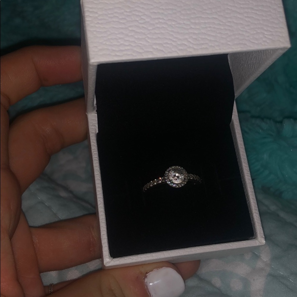 Pandora Classic Sparkle Halo Ring 4.5